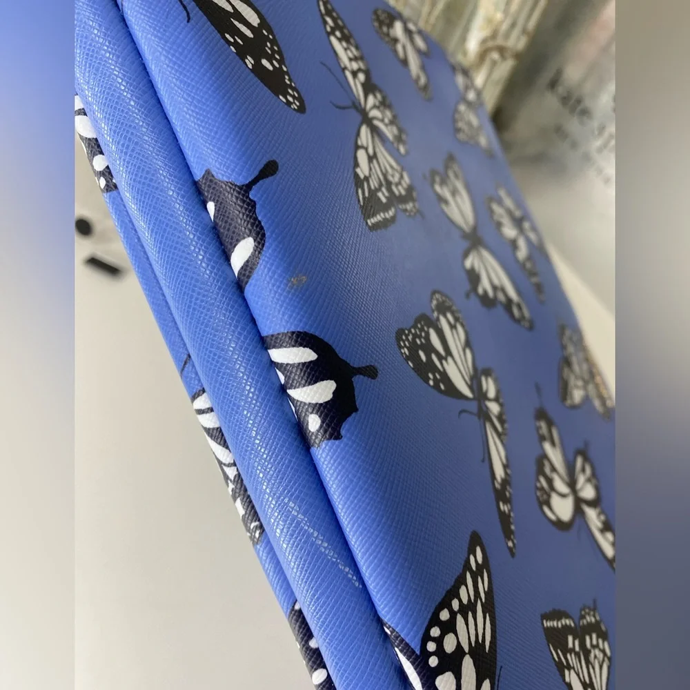 Kate Spade Blue and Black Butterfly Laptop Sleeve